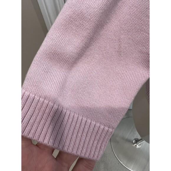 St. John Cardigan Pink Striped Knit Button Up Sz P Old Money Preppy Tiny Flaw XS - Picture 4 of 12